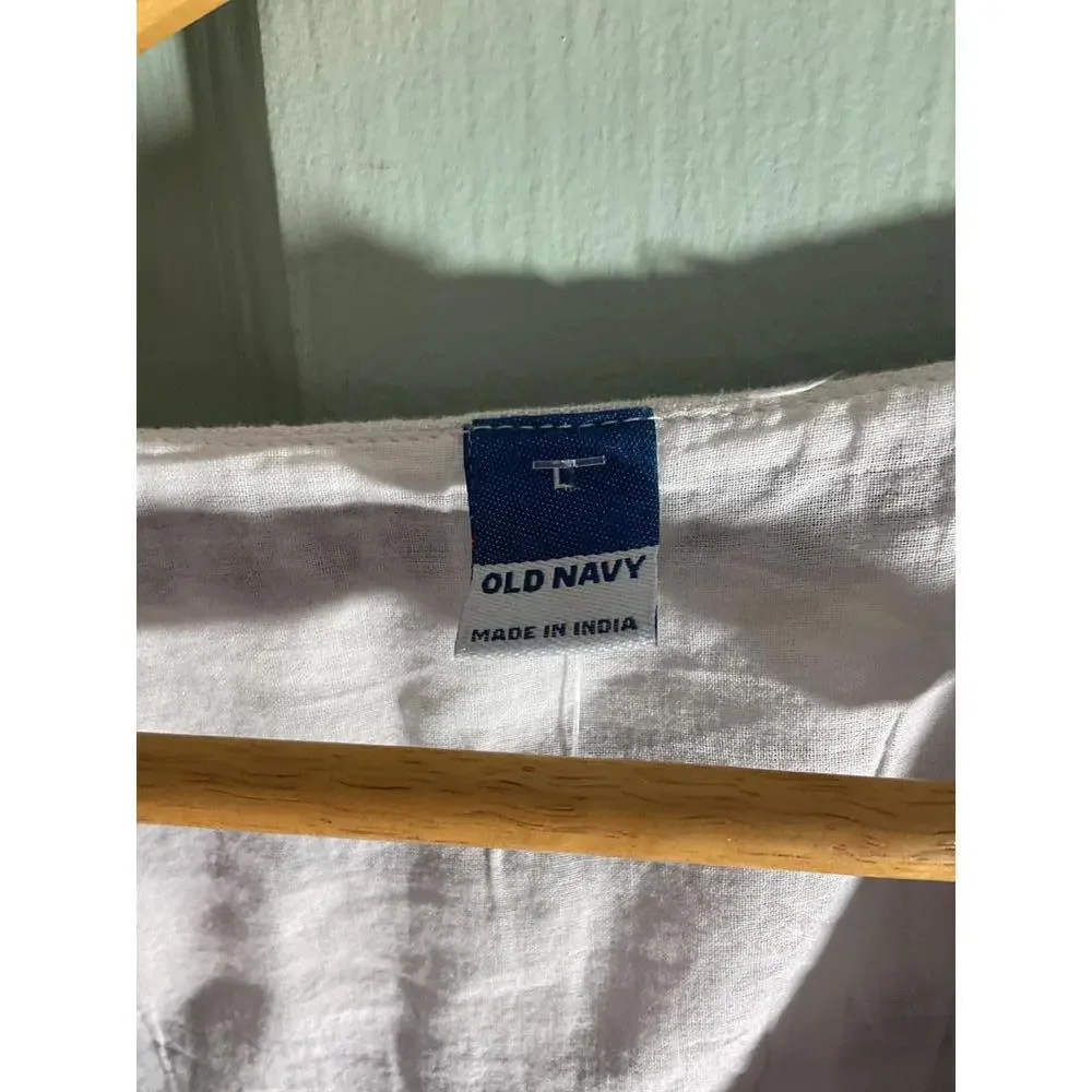 Old Navy Black and White  Boho Geometric Pattern Dress Large - Picture 3 of 7